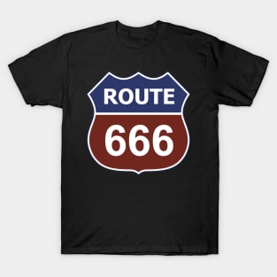 Get Your Kicks On Route 666 (solid) T-Shirt